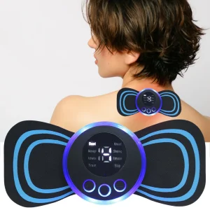 EMS Electric Pulse Neck Massager Cervical Massage Patch 8 Mode LCD Display